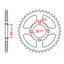 Performance 834-36 Steel Rear Sprocket