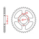 Performance 838-45 Steel Rear Sprocket