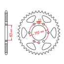 Performance 890-45 Steel Rear Sprocket