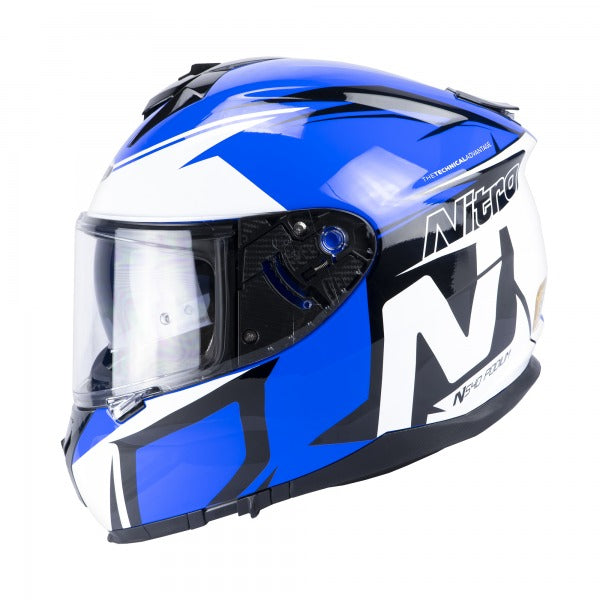 N540 DVS Podium Full Face Helmet Gloss White / Black / Blue
