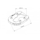 Kickstand Extension Pad Black For Yamaha FJ-09 15-17