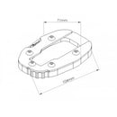 Kickstand Extension Pad Black For Ducati DesertX 22-24