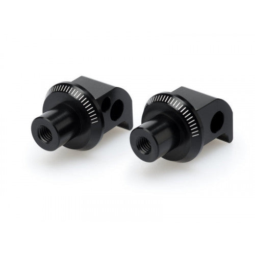 Pillion Footpeg Adaptors Black For Yamaha Tracer 7 21-24