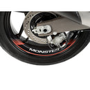 Wheel Rim Stickers Red For Ducati Monster 1100 09-10