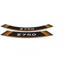 Wheel Rim Stickers Orange For Kawasaki Z750 04-12