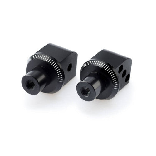 Pillion Footpeg Adaptors Black For Kawasaki ER6-F 06-16