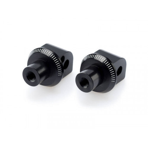 Pillion Footpeg Adaptors Black For Yamaha TMax 500 08-12