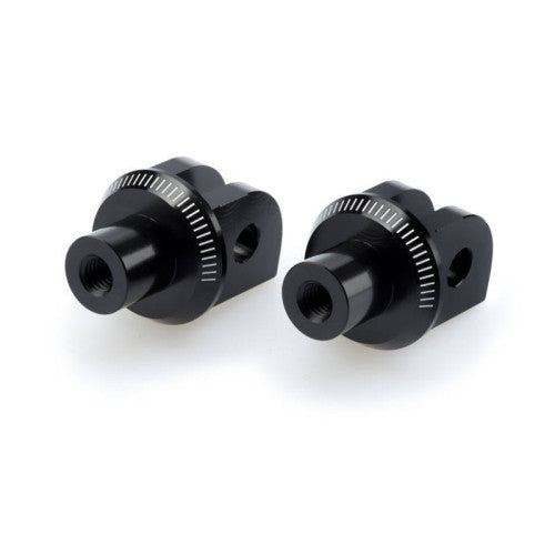 Footpeg Adaptors Black For Triumph Bonneville Bobber 17-24