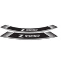 Wheel Rim Stickers White For Kawasaki Z1000 03-20