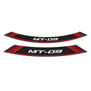 Wheel Rim Stickers Red For Yamaha FZ-09 13-16