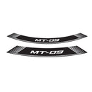 Wheel Rim Stickers Silver For Yamaha FZ-09 13-16