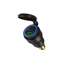 Aluminium Din Hella Plug 12v Power Adaptor With Dual USB QC3.0 And Type-c Ports