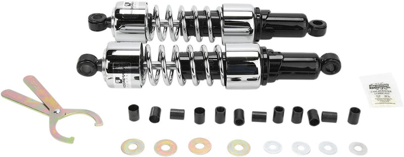 412 Series Cruiser Shocks Black / Chrome For Honda CB 750 F2 1992-1996 - 14.25 Inch