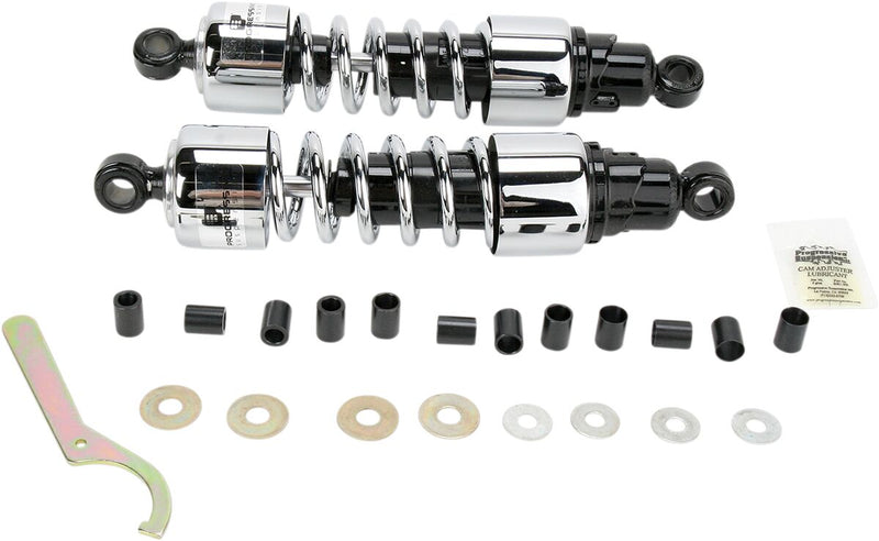 412 Series Cruiser Shocks Black / Chrome For Honda GL 1500 C 1997-2003 - 13 Inch