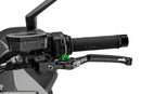 4.0 Lever Silver Foldable Clutch/Rear Brake/Left Hand Green