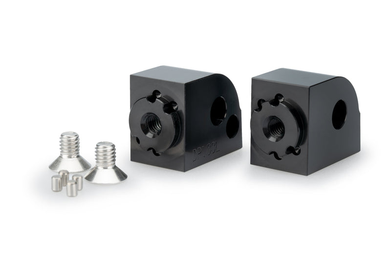 Adjustable Passenger Footpeg Adaptor Black