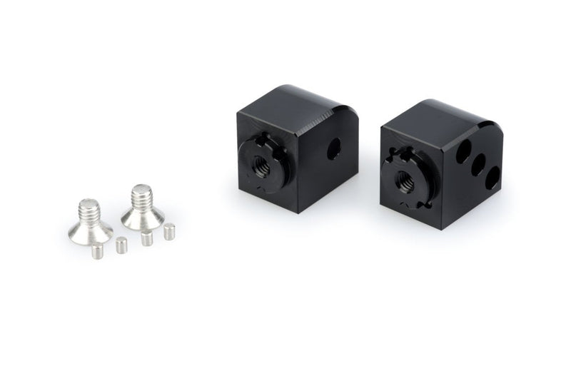 Adjustable Passenger Footpeg Adaptor Black For Kawasaki ER-6F 2006-2016