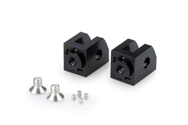 Adjustable Rider Footpeg Adaptor Black For Yamaha MT-10 / MT-10SP 2016-Current