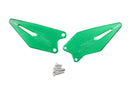Aluminium Heel Plates Green For Kawasaki ZX-6R Ninja 2024>Current