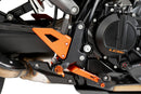 Aluminium Heel Plates Orange For KTM 990 Duke/R 2024>Current
