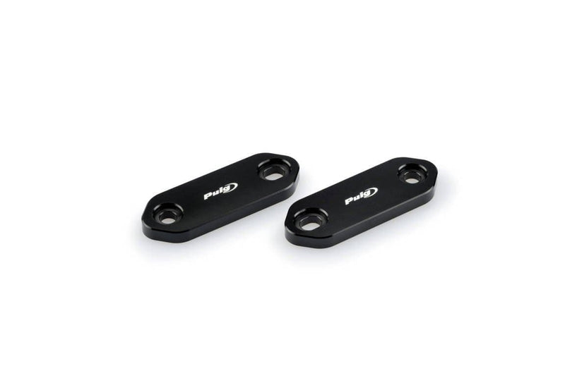 Aluminium Mirror Caps Black For Kawasaki Ninja 125 2019-Current
