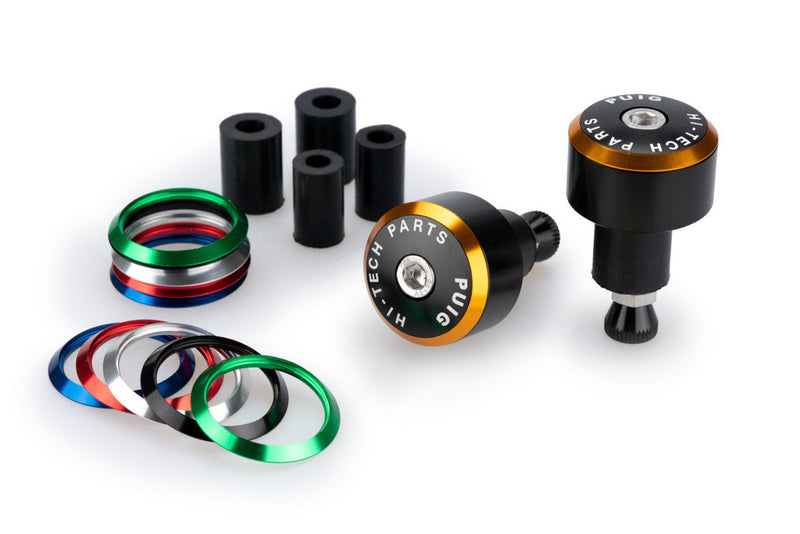 Balance Bar Ends Black w/ Coloured Rings
