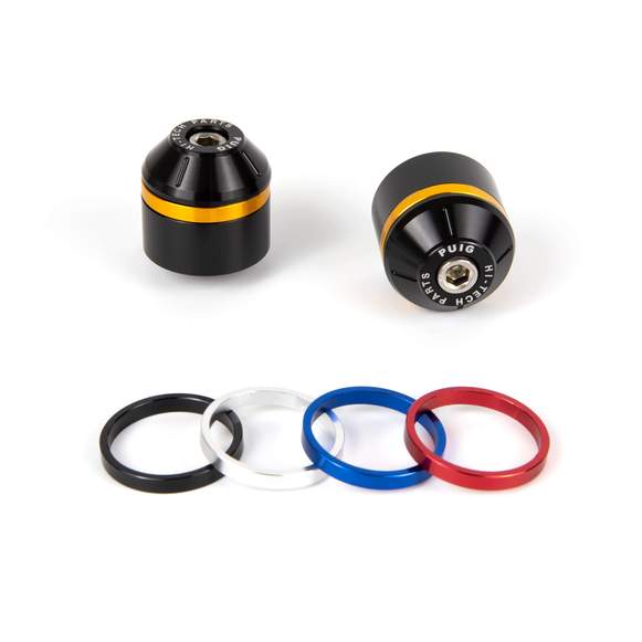 Bar Ends Black with Coloured Rings Black Yamaha MT-10 2016-2021
