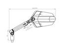 Explorer Mirror Left - M10 Fitment Aluminium/Black
