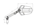 Explorer Mirror Right - M10 Fitment Aluminium/Black