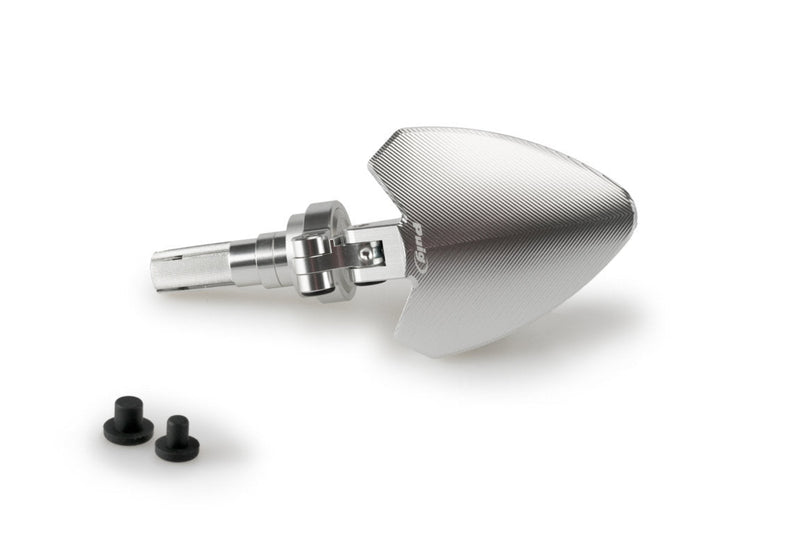 Fold Bar End Mirror Left Silver