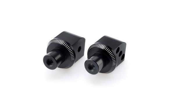 Footpeg Adaptors Passenger Black Anodised Aluminium For Kawasaki Z H2 2020-Current