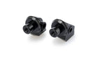 Enduro Footpeg Adaptors Rider Black Anodised Aluminium For BMW R 1300 GS 2023-Current