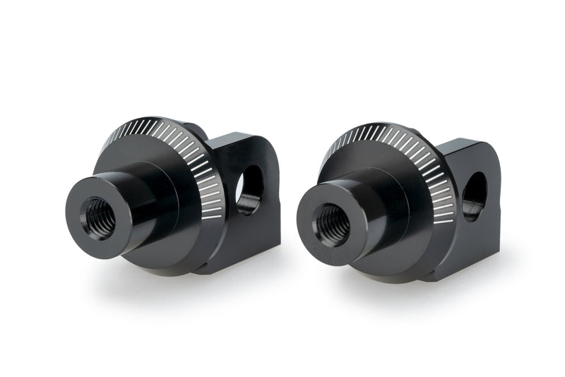 Footpeg Adaptors Rider Black Anodised Aluminium For CFMoto 450 NK/800 NK Advanced/Sport 2023-Current