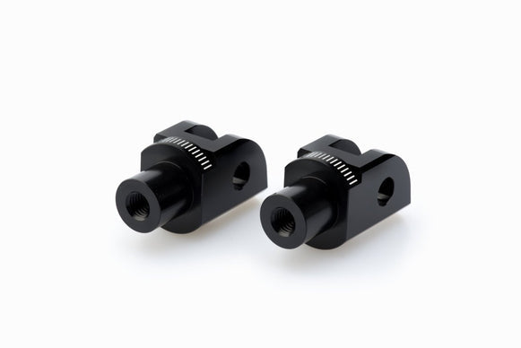 Footpeg Adaptors Passenger Black Anodised Aluminium For Yamaha Tracer 9 2021-Current