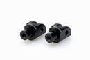 Footpeg Adaptors Rider Black Anodised Aluminium For Ducati Multistrada 1260 Enduro 2018-2021