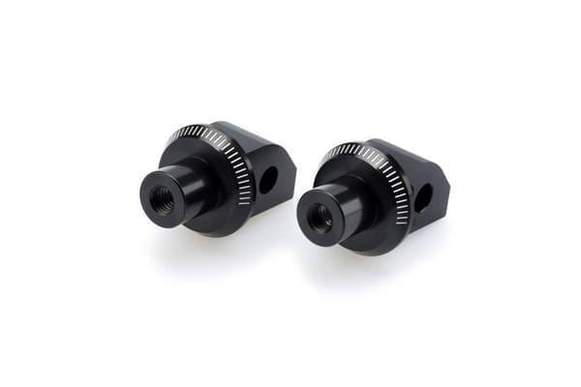 Footpeg Adaptors Rider Black Anodised Aluminium For Yamaha MT-09 2021-Current
