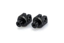 Footpeg Adaptors Rider Black Anodised Aluminium For Kawasaki Z H2 2020-Current