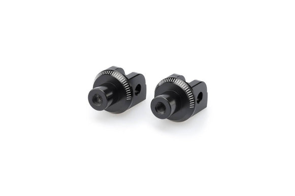 Footpeg Adaptors Rider Black Anodised Aluminium For Suzuki SV 650 N 2016-Current