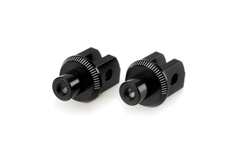 Footpeg Adaptors Rider Black Anodised Aluminium For Yamaha MT-10 2016-Current