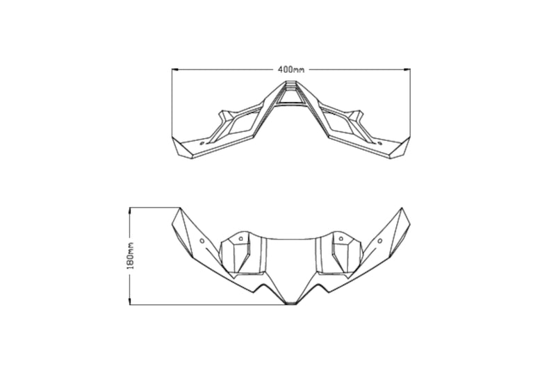 Front Downforce Spoilers Carbon Look For Kawasaki Z 900 2020-Current