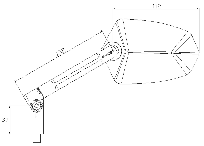 GT.1 Mirror Right - M10 Fitment For Aluminium/Aluminium