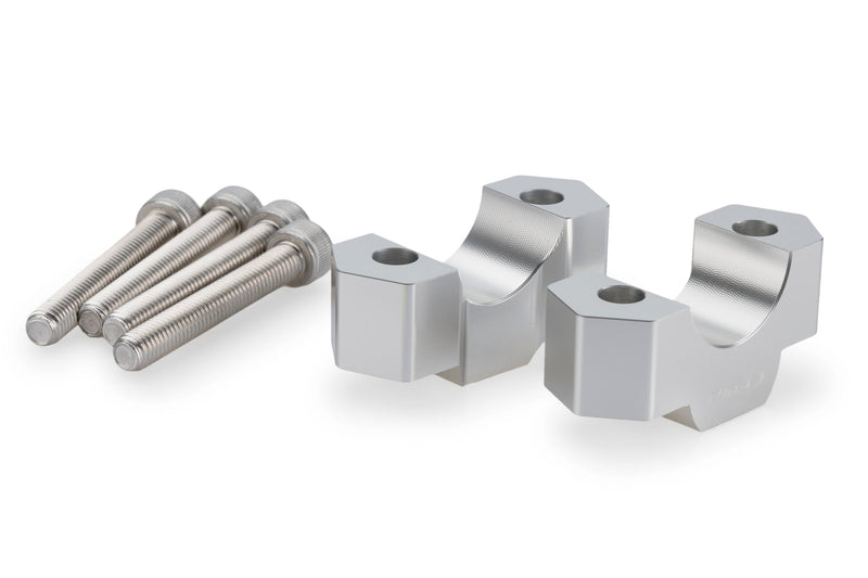 Handlebar Risers - 20mm Rise Silver For BMW F900GS/Adv 2024>Current