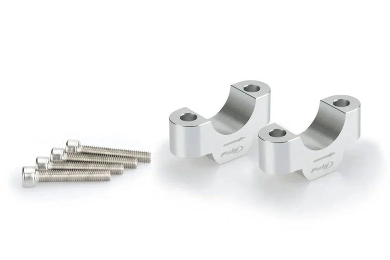 Handlebar Risers - 20mm Rise Silver For BMW R 1300 GS 2023-Current