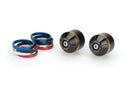 Hi-Tech Short Bar Ends Black w /  Coloured Rings For Aprilia RS 660 2021-Current