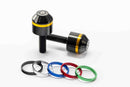 Hi-Tech Short Bar Ends Black w /  Coloured Rings For BMW F900 R 2020-Current