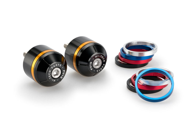Short Bar Ends Black w /  Coloured Rings For Yamaha T-Max 560 2022-Current