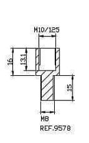 Mirror Adaptor Left Side Black For Ducati Diavel 1260 2019-Current