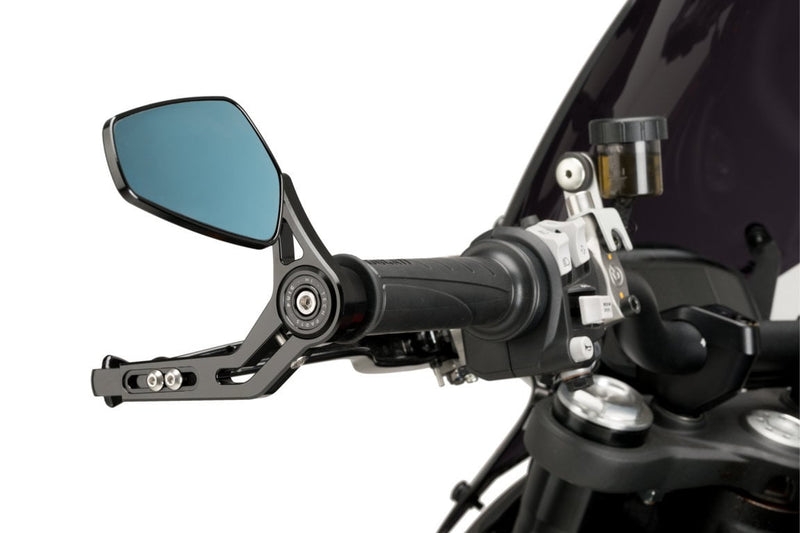 Pro Clutch Lever Protector with Mirror Black