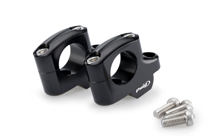 Pullback Handlebar Risers - 20mm Rise/16mm Back Black For BMW R 1200 GS Incl. Adventure 2007>2018