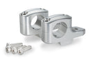 Pullback Handlebar Risers - 20mm Rise/16mm Back Silver For BMW R 1300 GS 2023-Current
